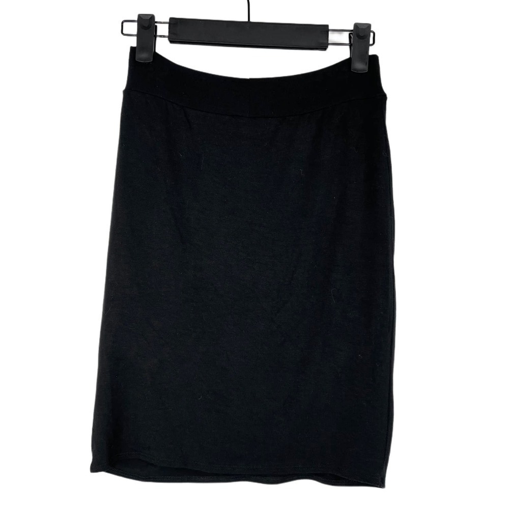 NWT Rachel Pally Black Ruched Gathered Front Modal Pencil Skirt Size Medium - Picture 2 of 5
